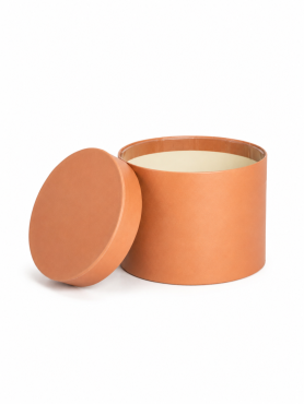 Hoedendoos karton Ø14xH10cm mocha mousse