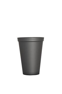 Plastic Vaas Basic Ø18xH23cm zink 3,5ltr