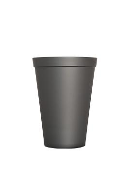 Plastic vaas Basic Ø25xH33cm zink 10ltr