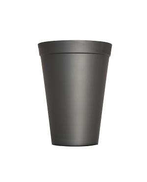 Plastic vaas Basic Ø30xH40cm zink 17ltr