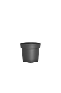 Plastic pot Basic Ø12xH9,5cm zink ES10,5