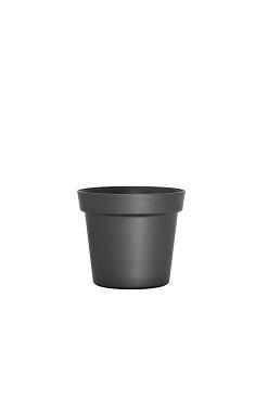 Plastic pot Basic Ø14xH12cm zink ES12