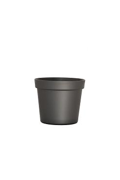 Plastic pot Basic Ø15xH12cm zink ES14