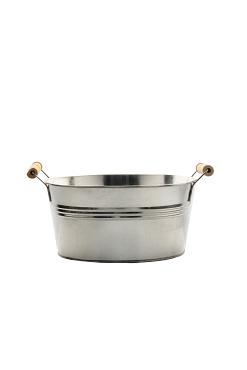 Zink schaal Nivelle Ø22xH10,5cm naturel