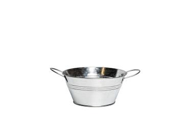 Zink schaal Brim Ø19,5xH9,5cm naturel