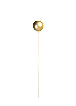 Bijsteker kerstbal Ø6cm 50cm goud mat