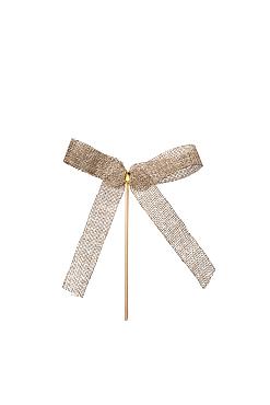 Bijsteker strik woven 12cm naturel