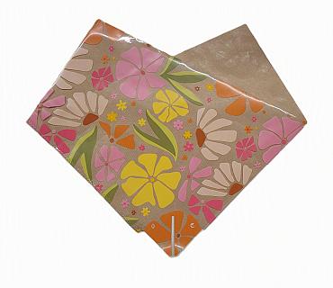 Elegant 40x40cm Floral Vintage naturel
