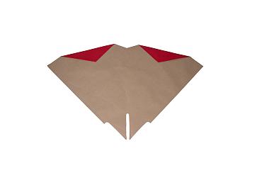 Hzn 40x40cm Blossomfold rood kraft 70gr