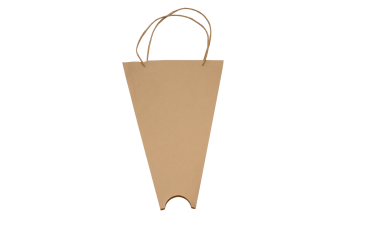Boekettas 35x24cm + zijvouw Kraft 70gr