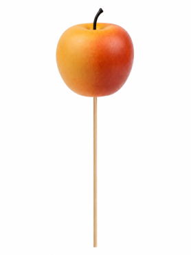 Bijsteker Appel Ø6cm 50cm st oranje/geel