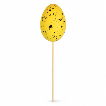 Bijsteker ei met stip 6cm 50cm geel