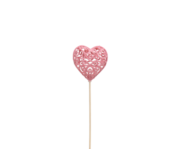 Bijsteker Heartroque 6cm 12cm roze