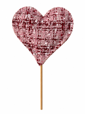 Bijsteker Tweedheart 9cm 50cm roze/rood