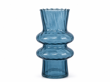 Vaas Twirl glas Ø11,5xH20cm smoke blauw