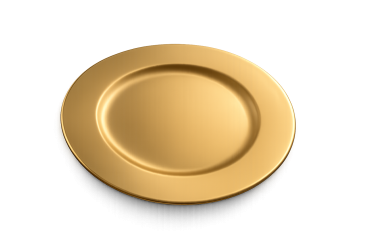Bord melanine rond Ø33xH2cm goud