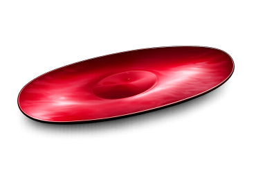 Bord melanine rond Ø33xH2cm rood