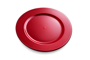 Bord melanine rond Ø33xH2cm rood