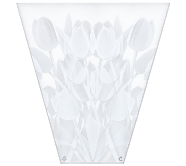 Hzn 38x30x12cm OPP35 Frosted tulips