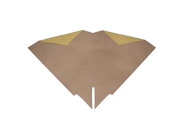 Hzn 40x40cm Blossomfold geel kraft 70gr