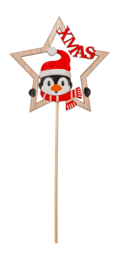 Bijsteker X-mas star 7cm naturel 12cm