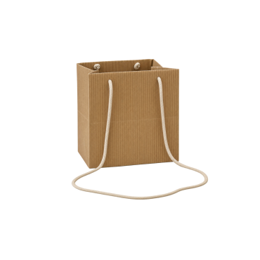Boekettas Pure 16x16x16cm bruin