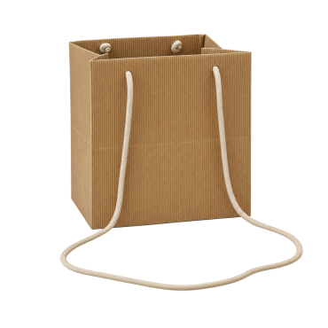 Boekettas Pure 20x20x20cm bruin