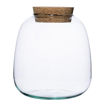 Vaas Richmond+kurk Ø23,5xH25cm recy glas