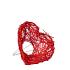 Boekethouder woody Hart Ø25cm rood