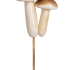 Bijsteker Mushroom x2 bruin/wit 12cm