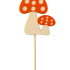 Bijsteker hout Mushroom vilt 7x6cm 12cm