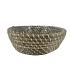 Zeegras mand Ø27xH11cm naturel/wit