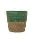 Mand Twill zeegras Ø19xH17cm groen