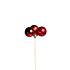 Bijsteker kerstbal Trio 3xØ3cm 12cm rood