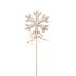 Bijsteker Snowflake Ø7,5cm 12cm naturel