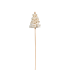 Bijsteker X-mas tree vilt 5x6,5cm creme