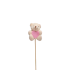 Bijsteker Beer pluche 7x5cm 50cm roze