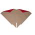 Hzn 40x40cm Blossomfold rood kraft 70gr