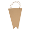 Boekettas 35x24cm + zijvouw Kraft 70gr