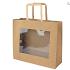 Tas kraft venster 26x12,5xH25cm bruin