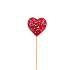Bijsteker Heartroque 6cm 12cm rood