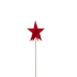 Bijsteker Ster 3D vilt 10cm 50cm rood