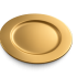 Bord melanine rond Ø33xH2cm goud