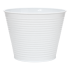 Zink pot rond ribbed Ø16,9xH12,7cm wit